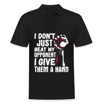 Arm wrestling arm wrestler - Men's Polo Shirt - black - Front - Kai (181cm)