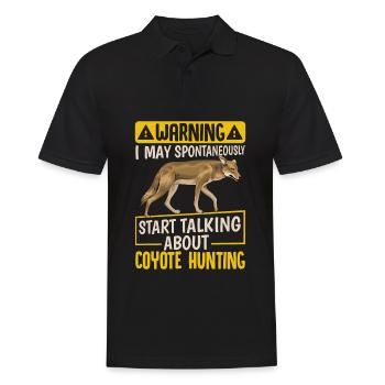 Coyote Hunter Yote - Men's Polo Shirt - black - Front - Kai (181cm)