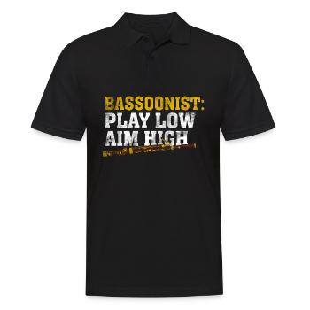Fagott - Männer Poloshirt - Schwarz - Vorne - Kai (181cm)