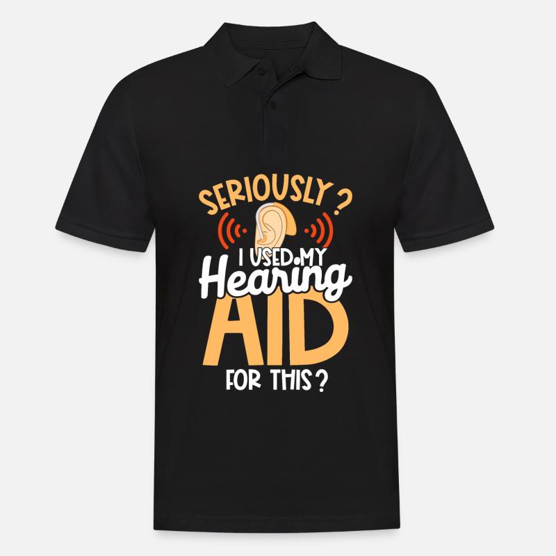 Deaf Pride Awareness ASL Gebärdensprache - Männer Poloshirt - Schwarz