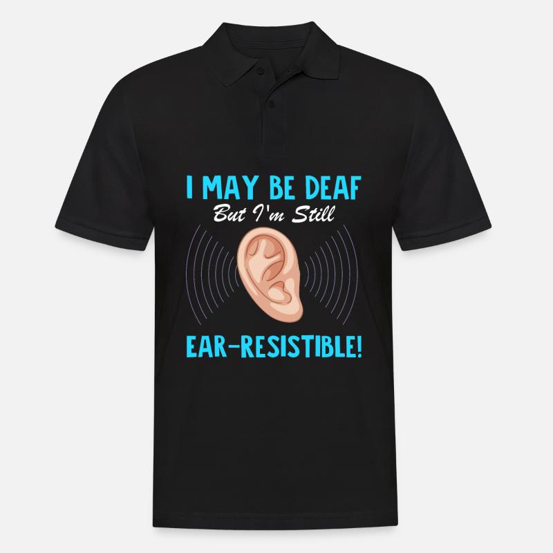 Deaf Pride Gebärdensprache - Männer Poloshirt - Schwarz