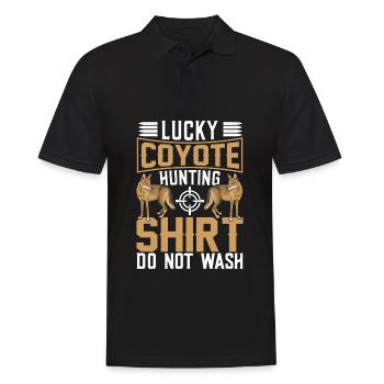 Coyote Hunter Yote - Men's Polo Shirt - black - Front - Kai (181cm)