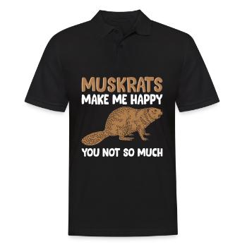 Rat musqué rétro - Polo Homme - noir - Devant - Kai (181cm)