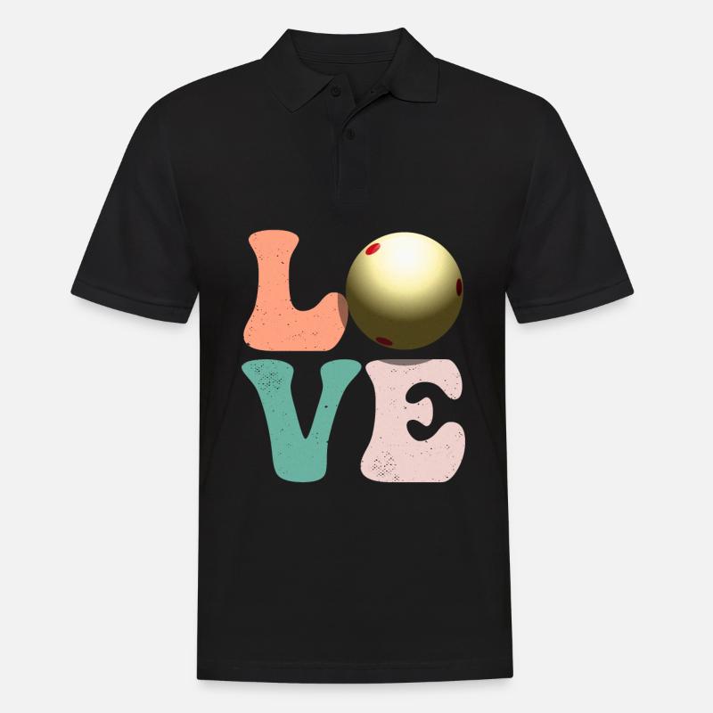 Billard Pool - Männer Poloshirt - Schwarz