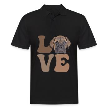 Bullmastiff Hund - Männer Poloshirt - Schwarz - Vorne - Kai (181cm)