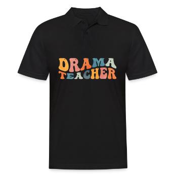 Groovy Drama Professeur de théâtre Théâtre Enseignement - Polo Homme - noir - Devant - Kai (181cm)