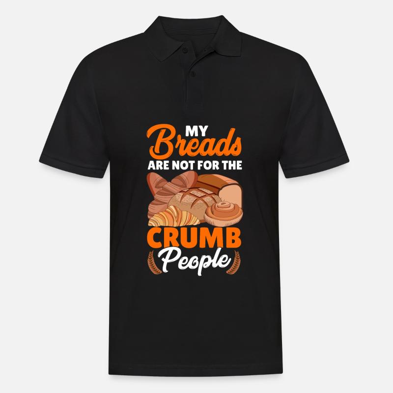 Lustiger Brotbacken-Bäcker - Männer Poloshirt - Schwarz