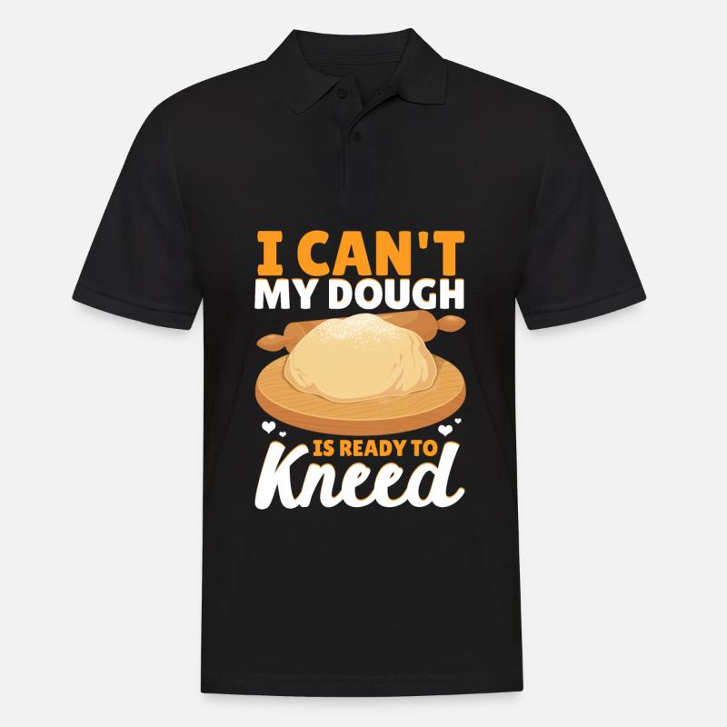 Lustiger Brotbacken-Bäcker - Männer Poloshirt - Schwarz