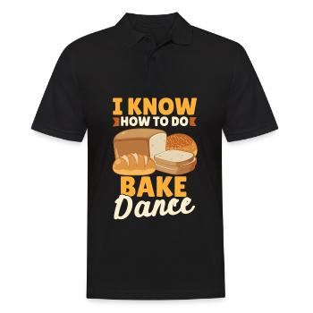 Funny bread baking baker - Men's Polo Shirt - black - Front - Kai (181cm)