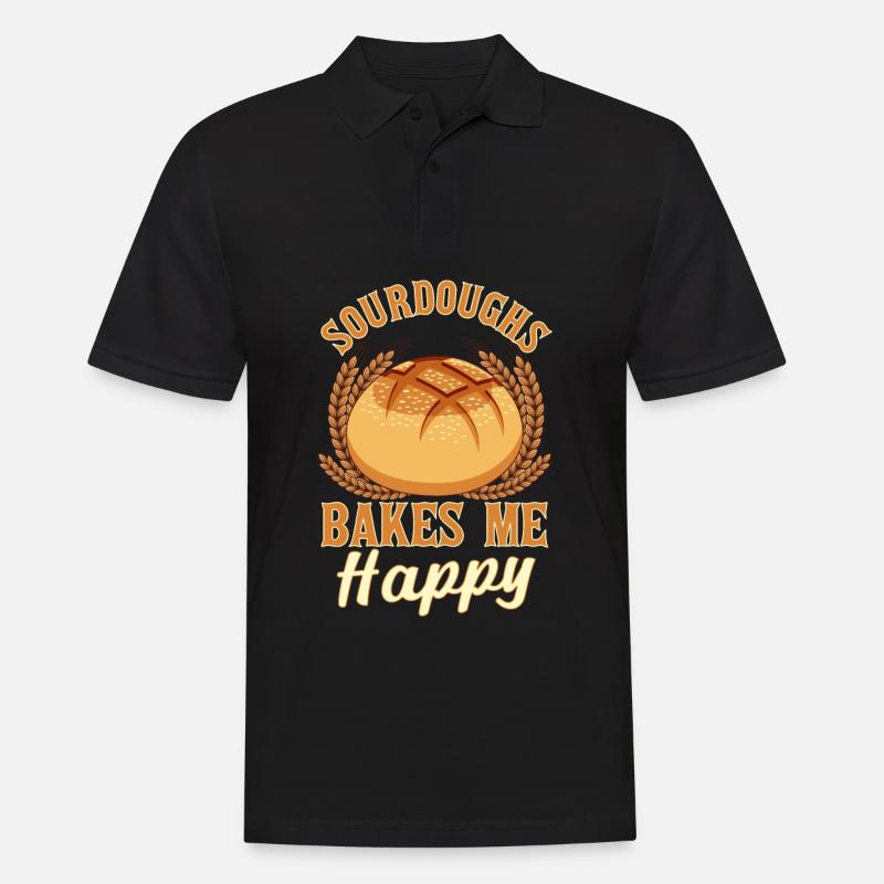 Funny bread baking baker - Men's Polo Shirt - black