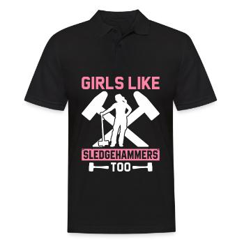 Fun day of house demolition - Men's Polo Shirt - black - Front - Kai (181cm)