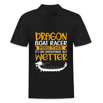 Drôle Dragon Boat Racer Paddle Horsepower - Polo Homme - noir - Devant - Kai (181cm)
