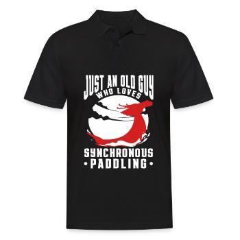 Lustige Drachenbootrennen - Männer Poloshirt - Schwarz - Vorne - Kai (181cm)