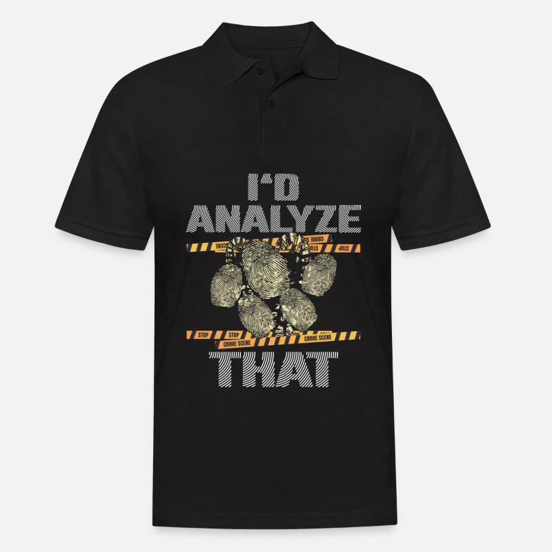 Funny Forensic Scientist Science - Men's Polo Shirt - black