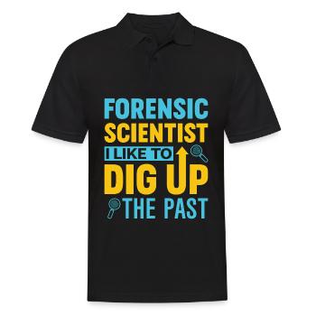Drôle de chercheur scientifique - Polo Homme - noir - Devant - Kai (181cm)