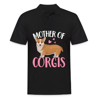 Mère de Corgis - Polo Homme - noir - Devant - Kai (181cm)