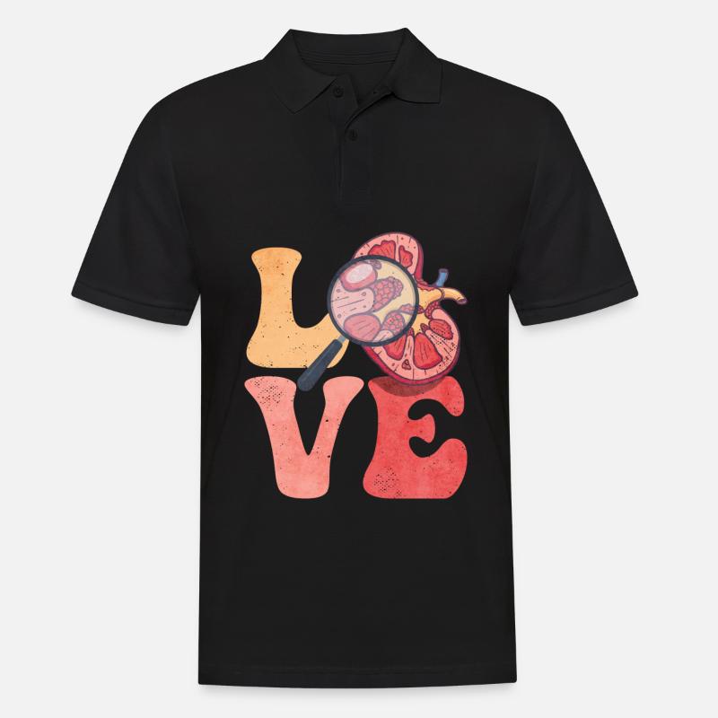 Dialyse-Techniker Dialyse-Techniker LOVE - Männer Poloshirt - Schwarz