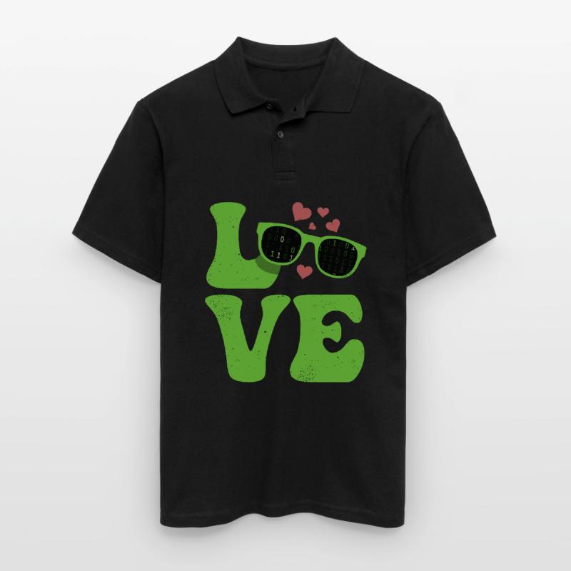 Codierung Coder Programmierer LIEBE Programmierung Männer Poloshirt