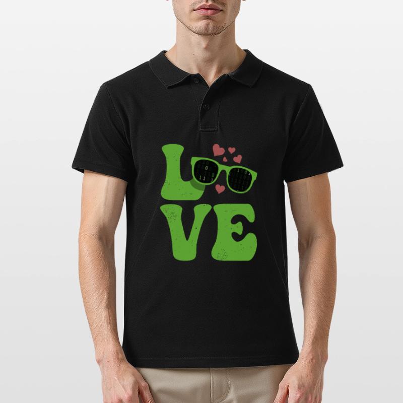 Codierung Coder Programmierer LIEBE Programmierung Männer Poloshirt