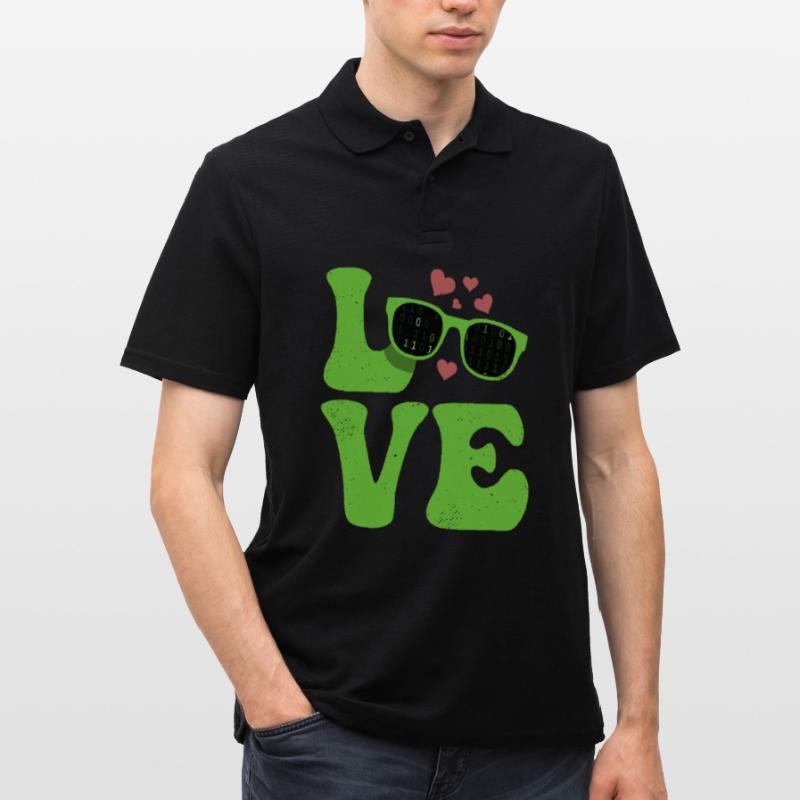 Codierung Coder Programmierer LIEBE Programmierung Männer Poloshirt