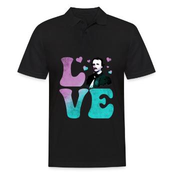 Edgar Allan Poe English Literature LOVE - Men's Polo Shirt - black - Front - Kai (181cm)