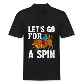 Bull Rider Bull Riding Cowboy - Men's Polo Shirt - black - Front - Kai (181cm)