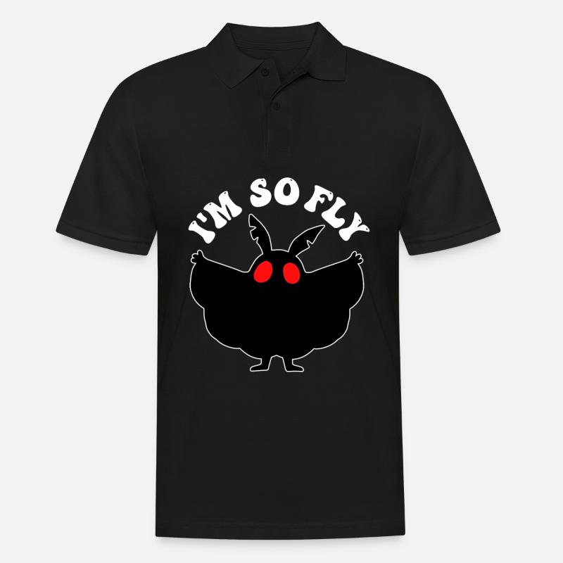 Mothman Kryptide Kryptozoologie - Männer Poloshirt - Schwarz