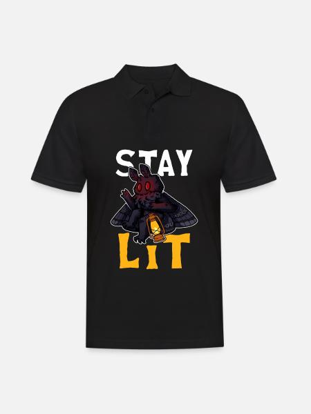 Mothman Crypttide Cryptozoology - Men's Polo Shirt - black