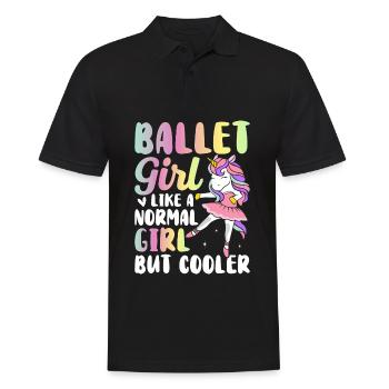 Ballerina - Men's Polo Shirt - black - Front - Kai (181cm)