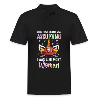 Firefighter Fire Fighting - Men's Polo Shirt - black - Front - Kai (181cm)