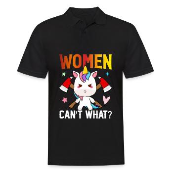 Firefighter Girl Fire Fighting - Men's Polo Shirt - black - Front - Kai (181cm)