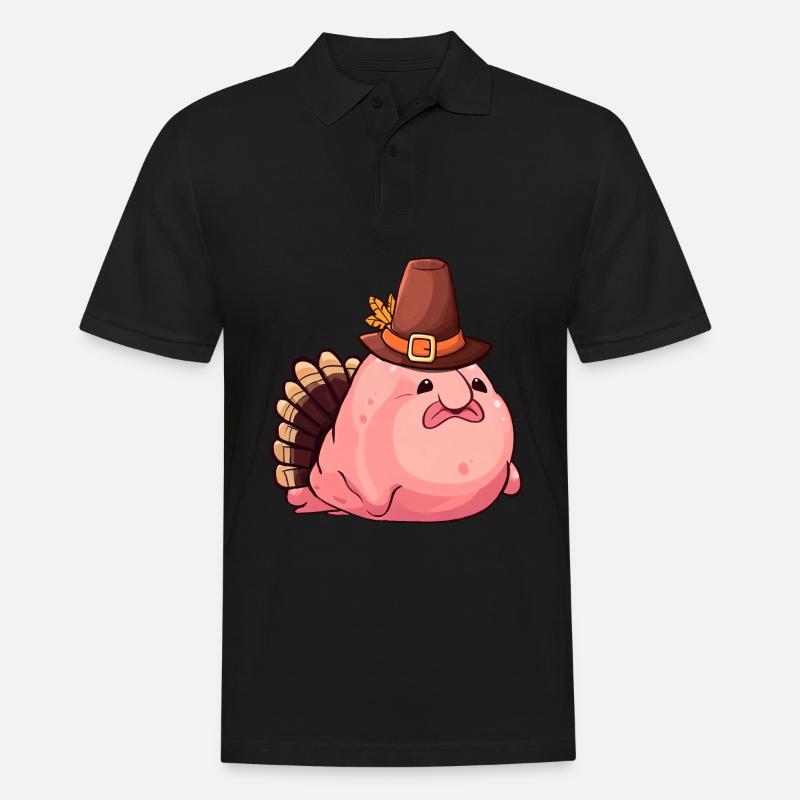 Action de grâces, Blobfish, Dinde - Polo Homme - noir