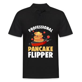 Funny Pancake Maker - Men's Polo Shirt - black - Front - Kai (181cm)