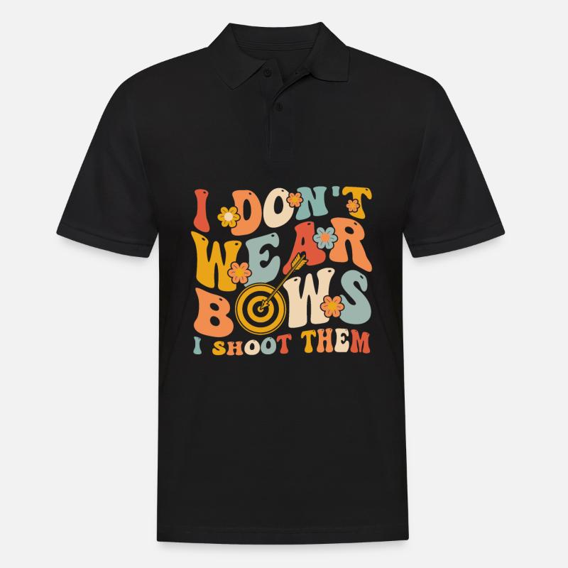 Groovy Bogenschießen Mädchen - Männer Poloshirt - Schwarz