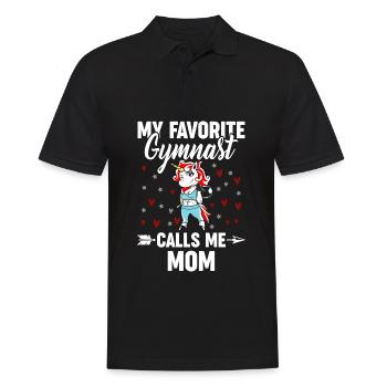 Gymnastik Cartwheel - Männer Poloshirt - Schwarz - Vorne - Kai (181cm)