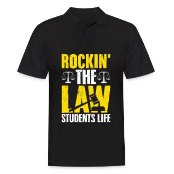 Law studies Future lawyer - Men's Polo Shirt - black - Front - Kai (181cm)