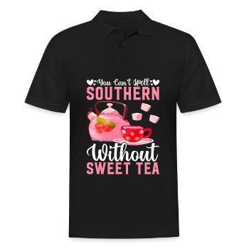 Southern Girl Tea Lover Country - Men's Polo Shirt - black - Front - Kai (181cm)