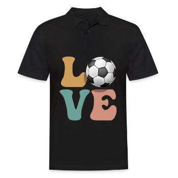 Fußballspieler - Männer Poloshirt - Schwarz - Vorne - Kai (181cm)