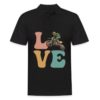 Course de motocross Dirt Bike - Polo Homme - noir - Devant - Kai (181cm)