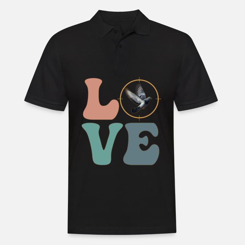 Taubenjäger Taubenjagd - Männer Poloshirt - Schwarz