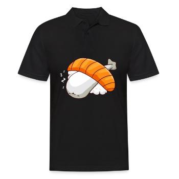 Sacabambaspis Fish Meme Japanese Sleeping Sush - Men's Polo Shirt - black - Front - Kai (181cm)