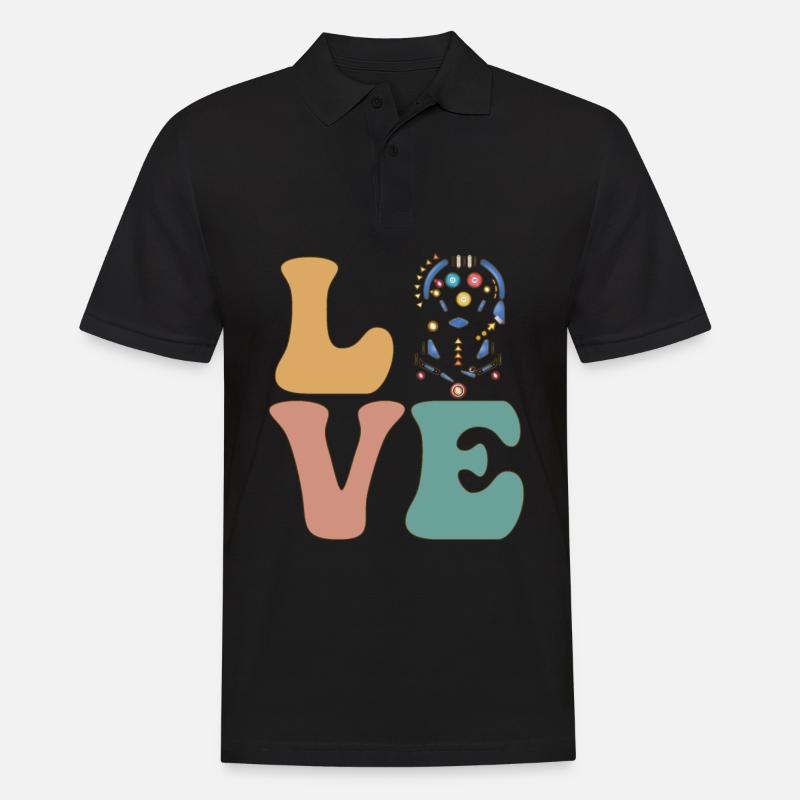 Jeu d’arcade de flipper - Polo Homme - noir