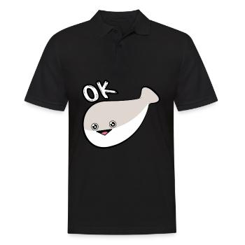 Sacabambaspis Visage Poisson Meme - Polo Homme - noir - Devant - Kai (181cm)