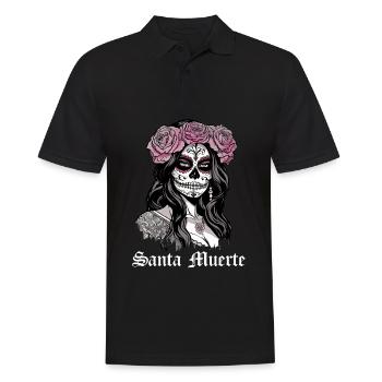 Santisima Muerte Dia De Los Muertos Mexicain - Polo Homme - noir - Devant - Kai (181cm)