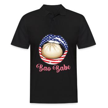 Dim Sum Bun Chinese Food - Men's Polo Shirt - black - Front - Kai (181cm)