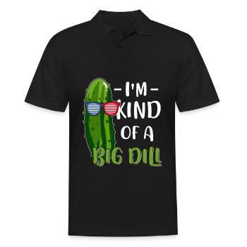 Cornichon végétarien végétalien - Polo Homme - noir - Devant - Kai (181cm)