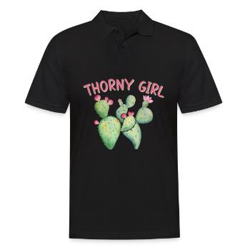 Funny Cactus Succulents Gardening - Men's Polo Shirt - black - Front - Kai (181cm)