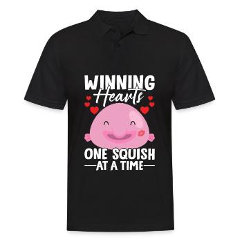 Drôle de poisson-mouche créature marine - Polo Homme - noir - Devant - Kai (181cm)