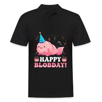 Drôle Blobfish Anniversaire Créature De La Mer - Polo Homme - noir - Devant - Kai (181cm)