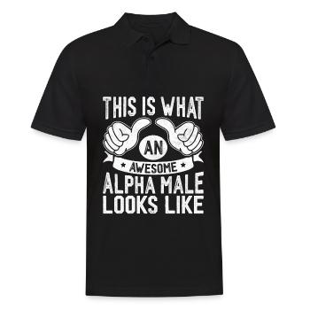 Funny Men - Men's Polo Shirt - black - Front - Kai (181cm)